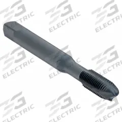 CHICAGO-LATROBE Spiral Point Tap: #10-24 UNC, H3 / 2B, 3 Flute, Plug Chamfer, Black Oxide Cobalt (MPN 330311)
