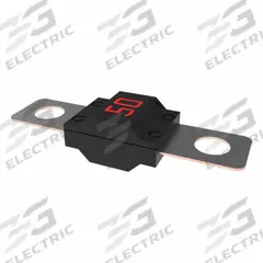 LITTELFUSE Automotive Fuse: MIDI® 498 Series, Two-Hole, Bolt-On, Time-Delay, 50 A, 32 V DC (MPN 0498050.TXN). Key specifications — Brand: LITTELFUSE; Series: MIDI® 498.