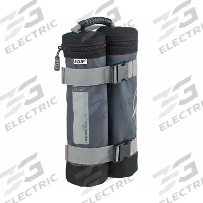 E-Z UP Weight Bag: Gray, Polyester, 18 in Overall Lg, (4) Wt Bags - Weights for Canopy Tents & Temporary Shelters