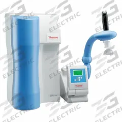 THERMO SCIENTIFIC Water Purification System: Type I Water, 2 lpm Flow Rate, 18.2 Mohm.cm at 25°C (MPN 50136153). Key specifications — Manufacturer Part Number: 50136153; Brand: THERMO SCIENTIFIC; Product Type: Water Purification System; Purified Water Type: Type I Water; Feed Connection: 3/4" NPT; Feed Water Monitoring: Yes; Feed Source: Prefiltered Water; Impurities Removed: Organics.