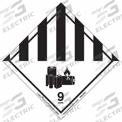 LABELMASTER Hazard Class 9 Lithium Battery Label,Package Quantity 100 - Class 9: Miscellaneous Hazardous Materials