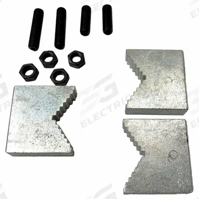 PALMGREN Pipe Jaw Plate Kit: Steel, For 1 in Vise Jaw Wd, Fasteners, Works with 54ZV76 - Screw-In Pipe Jaws