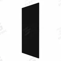 HADRIAN Partition Door: Solid Plastic HDPE, Plastic, Black, 55 in Ht, 34 in Wd, 1 in Thick (MPN X10034-211). Key specifications — Door Swing: Out Swing; Brand: HADRIAN; Color: Black; Finish/Texture: Plastic.