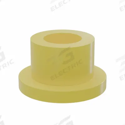 BUNTING BEARINGS Flanged Sleeve Bearing: PTFE, 3/8 in Bore, 5/8 in OD, 1/2 in Overall Lg - Plastic Flanged Sleeve Bearings for Non-Hardened Surfaces