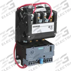 SIEMENS NEMA Magnetic Motor Starter: Non-Reversing, 3 Poles, NEMA Size 0, 18 A, 120V AC Coil (MPN 14CUB32AF). Key specifications — Brand: SIEMENS; Auxiliary Contact Form: 1NO; Coil Voltage: 110/120V AC; Phase: Three; Terminal Connection Type: Screw Terminals; Auxiliary Contacts Included: 1NO; Signaling Features: Pilot Light; Thermal Units Required: None (Not Applicable to Electronic Overloads).
