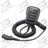 ICOM Speaker Microphone: Fits Icom, For A16 Series, 20 in Cord, Push To Talk, Waterproof, IPX7 (MPN HM240). Key specifications — Compatible Radio Series: A16; Color: Black; Radio Connector Type: 2-Pin Screw Attach; Brand: ICOM; Manufacturer Part Number: HM240; Push To Talk: Yes.