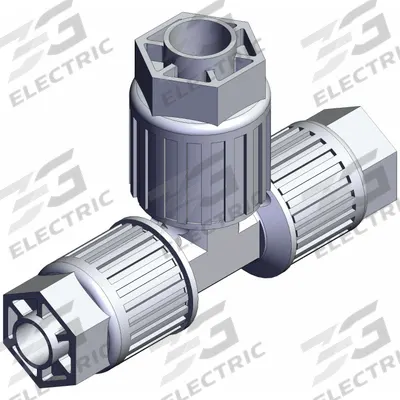 SMC High Purity Fitting: 3/8 in OD x 1/2 in OD x 3/8 in OD Size - PFA Compression Tube Fittings