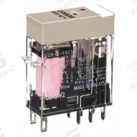 OMRON General Purpose Relay: Socket Mounted, 5 A Current Rating, 120V AC, DPDT, 8 Pins/Terminals (MPN G2R-2-SN-AC120(S)). Key specifications — Brand: OMRON; Base Type: Square; Mounting Style: Plug-In; Pin Shape: Flat; Electrical Connection: Quick-Connect; Manufacturer Part Number: G2R-2-SN-AC120(S); Series: G2RS Series.