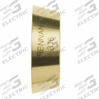 BRENNAN INDUSTRIES Compression Fitting Ferrule: 1/8 in OD Size, Compression - Clean & Bagged Double-Ferrule Brass Compression Fittings
