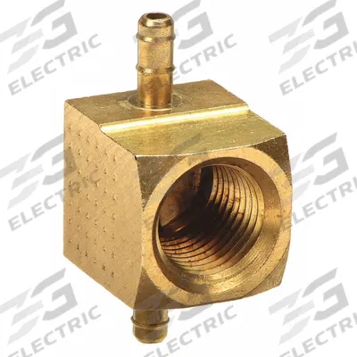 PARKER Barbed Tee: 5/32 in ID x 5/32 in ID x 1/8 in Pipe Size, Barbed x Barbed x FNPT - Low-Lead Brass Barbed Tube Fittings