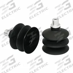 SCHMALZ Vacuum Pad Assembly: 2.5 Folds, G1/4 in, 55 mm Pad Dia, NBR, 55 A, Black, 52.7 mm Pad Ht (MPN 10.01.06.00582). Key specifications — attr1019168: 55 A; attr1019165: 10.01.06.00582; attr1019167: SCHMALZ; attr1019180: Black.