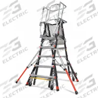LITTLE GIANT Combination Ladder: 3 Configurations, Fiberglass, 375 lb Load Capacity, 129 lb Wt (MPN 18509-240). Key specifications — Brand: LITTLE GIANT; Included Features: Safety Cage.
