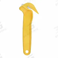 PACIFIC HANDY CUTTER, INC Safety Cutter: 6 1/2 in Overall Lg, Straight Handle, Plain, Yellow, Smooth (MPN DFC364NSFY). Key specifications — attr307620: Yellow; attr307617: Straight; attr307618: Plain; attr307619: Stainless Steel; attr307627: NSF Certified; attr307634: Smooth; attr324885: PACIFIC HANDY CUTTER, INC.