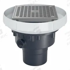 ZURN Floor Drain: 5 in Overall Dia, 5 in Grate Size, 3 in Nominal Pipe Size, Solvent Weld, PVC (MPN EZ-PV3-ST). Key specifications — Color: Bronze; Connection Type: Solvent Weld; Brand: ZURN.