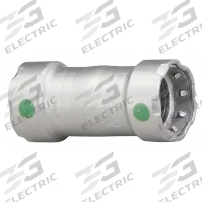 VIEGA MEGAPRESS Crimp Coupling Fitting: 1 1/4 in Pipe x 1 1/4 in Pipe Size - Steel Press Pipe Fittings