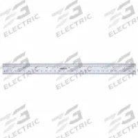 INSIZE Rigid Rule: 7113-300A, 12 in / 300 mm, 0.09 in Thick, Chrome, Black, Rigid, Square Edge. Key specifications — attr939978: 0.5 mm (Front); attr944136: Pouch; attr934745: INSIZE; attr944504: Outside Read; attr944508: Horizontal; attr944509: Chrome; attr939993: Decimal; attr986193: Etched.