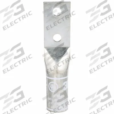 3M Compression Lugs: For 1000 kcmil, Stranded Wire, 1/2 in Stud Size, Long - Two-Hole Compression Lugs