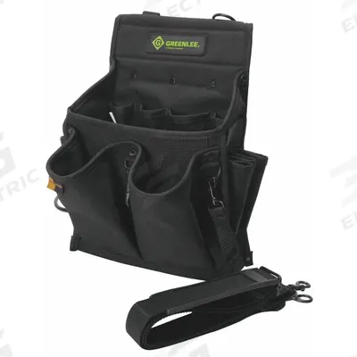 GREENLEE Tool Pouch: For 3 in Belt Wd - Max, 20 Pockets - Nylon Tool Pouches
