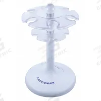 WHEATON Pipette Stand: Plastic, 8 11/16 in Overall Ht, Rotates 360°, Most Brands of Pipettes (MPN W870162). Key specifications — Color: White; Compatible Product Type: Most Brands of Pipettes; Features: Rotates 360°; Product Type: Pipette Stand; Brand: WHEATON; Material: Plastic.