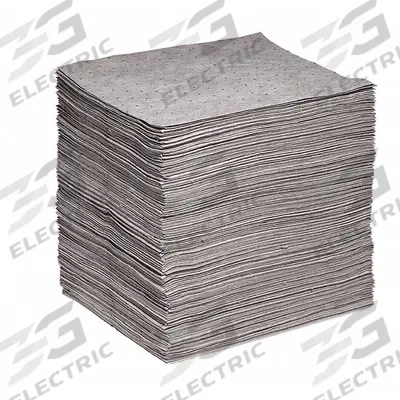 SPILLTECH Sorbent Pad: 35 13/16 oz Volume Absorbed Per Pad, 18 in x 15 in Pad Size (L x W) - Sorbent Pads