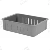 TOTELINE Straight Wall Tote: 6 gal, 23 3/8 in x 12 in x 6 in, -60°F to 250°F, Gray, Lid Not Included (MPN 80834851361203). Key specifications — Material: Composite; Brand: TOTELINE; Includes Lid: Lid Not Included; Container Wall Type: Vented.