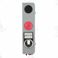 EATON Selector Switch Kit: NEMA Motor Size 0/00/1/1-3/4/2, Hand/Off/Auto, Push Button, Red (MPN C600M121T). Key specifications — Brand: EATON; Compatible with Series: Freedom; Includes: Red RUN Pilot Light.