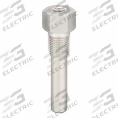 DWYER Threaded Thermowell: Stainless Steel, For 4 in Stem Lg, 4 in Insertion Lg, For 1/2 in Stem Dia (MPN TE-TNS-N044N-14). Key specifications — Maximum Operating Temperature: 1,200°F/648°C; Brand: DWYER; Maximum Operating Pressure: 3,700 psi.