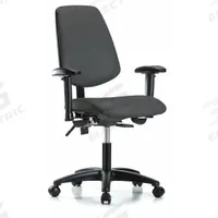 Cleanroom Chair: Vinyl, Arms Included, Ht Range 19 in to 24 in, 18 1/2 in Seat Wd, 17 in Seat Dp (MPN GRVDHCH-MB-RG-RC-8605A1). Key specifications — Foot Support: No; Back Tilt Backward: 12°; Base Material: Nylon; Brand: APPROVED VENDOR; Product Type: Cleanroom Chair; ESD-Safe: Not ESD Safe; Seat Tilt Forward: 8°.