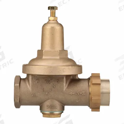 WILKINS Water Pressure Reducing Valve: FNPT x FNPT, 1 1/2 in Pipe Size, Cast Bronze - High Capacity Water Pressure Regulators