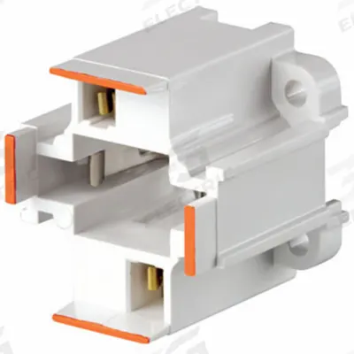 LEVITON Lampholder: Lamp Holder, 2-Pin (G24d-3), 1 3/8 in Overall Lg, 75 W Watt - Lampholders & Sockets