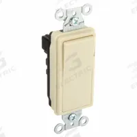 HUBBELL Wall Switch: Rocker Switch, Single Pole, Maintained, Ivory, 120/277V AC, 20 A (MPN SNAP2121PLI). Key specifications — Illuminated: No; Voltage Rating: 120/277V AC.