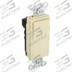 HUBBELL Wall Switch: Rocker Switch, Single Pole, Maintained, Ivory, 120/277V AC, 20 A (MPN SNAP2121PLI). Key specifications — Illuminated: No; Voltage Rating: 120/277V AC.