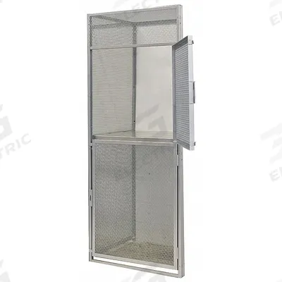 HALLOWELL Bulk Storage Locker Add-On: 36 in x 48 in x 90 in, 2 Tiers, 1 Units Wide - Expanded Metal Bulk Storage Locker Starters & Add-Ons