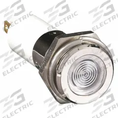 APPROVED VENDOR Flush Panel Light: 12 mm Panel Mounting Hole Dia, LED, White, Flush Head, H12 (MPN 24M131). Key specifications — Brand: APPROVED VENDOR; Electrical Connection: 0.11 Male Quick Disconnect.