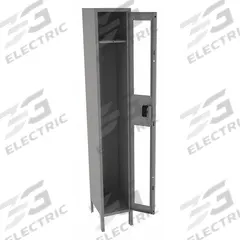 TENNSCO Wardrobe Locker: 12 in x 15 in x 78 in, Clearview, 1 Tiers, 1 Units Wide, Padlock Hasp, Gray (MPN CSL-121572-1 MED GRE). Key specifications — Brand: TENNSCO; Locker Color: Medium Gray; Door Type: Clearview; Locker Material: Steel; Assembled: Assembled; Number Plate Included: Yes.