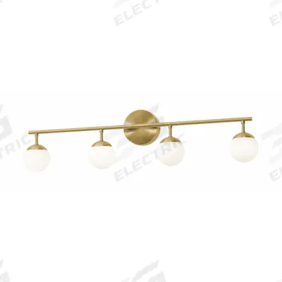 AFX INC. Pearl 4 Light LED Vanity: Satin Brass, 1,565 lm_1,800 lm, 3000K, 21 W, 120V AC - Pearl Vanity Lights