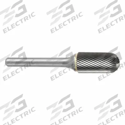 SGS PRO Carbide Bur: Ball-Nosed Cylinder, SC-14, Single Cut, 3/16" x 5/8" Head - Single-Cut Ball-Nosed Cylinder Burs