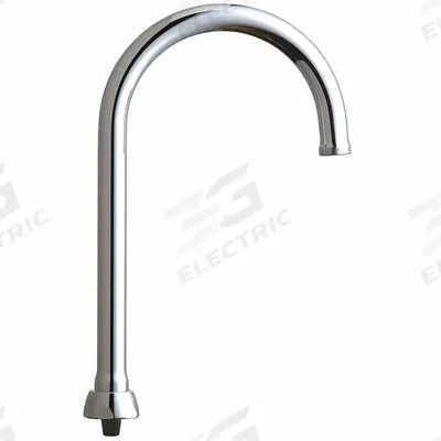CHICAGO FAUCETS Spout: Spout, Gooseneck, Swivel Spout, Brass, Polished Chrome - Gooseneck Faucet Spouts