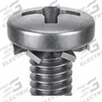 SEMS Screw: External Tooth, #4-40 Thread Size, 1 in Lg, Stainless Steel, Passivated, Pan, 25 PK (MPN 1-PPE-4C-100). Key specifications — Drive Size: #1.