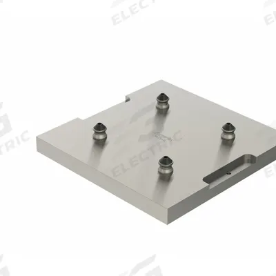 JERGENS Fixture Plate: ZPS, Steel, Square, 104.52 lb Wt, 400 mm W x 400 mm L x 70.1 mm H - Zero Point System Fixture Plates