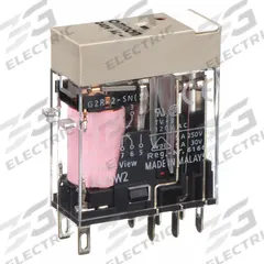 OMRON General Purpose Relay: Socket Mounted, 5 A Current Rating, 240V AC, DPDT, 8 Pins/Terminals (MPN G2R-2-SN-AC240(S)). Key specifications — Brand: OMRON; Base Type: Square; Mounting Style: Plug-In; Pin Shape: Flat; Electrical Connection: Quick-Connect; Manufacturer Part Number: G2R-2-SN-AC240(S); Series: G2RS Series.