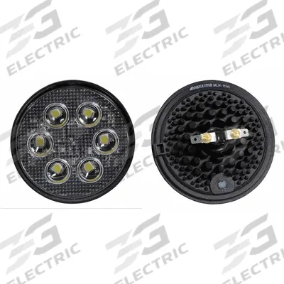 MAXXIMA Vehicle Work Light: Round, Flood, LED, Grommet, Blunt Cut Wires, Universal - Vehicle Floodlights