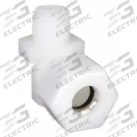 PARKER Compression Fitting Elbow: 3/8 in OD x 1/4 in Pipe Size, Compression x MNPTF, Nylon (MPN N6ME4). Key specifications — Brand: PARKER.