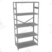 TENNSCO Metal Shelving: Standalone, Light-Duty, 36 in x 18 in, 72 in Overall Ht, 5 Shelves (MPN ESP-1836). Key specifications — Frame Material: Steel; Shelving Material: Steel; Assembled: Unassembled; Color: Medium Gray; Brand: TENNSCO.