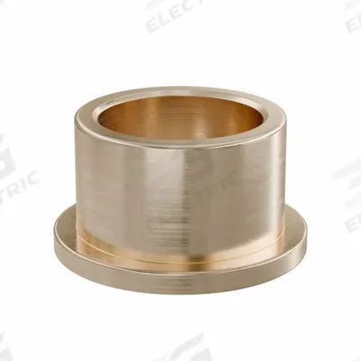OILITE Flanged Sleeve Bearing: Bronze, SAE 841, 14 mm Bore, 18 mm OD, 12 mm Lg - Lubricated General Purpose Metallic Flanged Sleeve Bearings