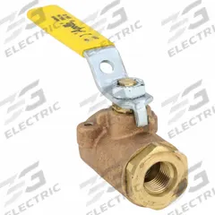APOLLO Manual Two-Way Ball Valve: 3/8 in, Bronze, Straight, Female SAE x Female SAE, Full Port, PTFE (MPN 7790201). Key specifications — Brand: APOLLO; Handle: Lever.