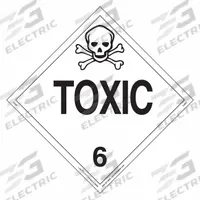 LABELMASTER Toxic Placard: Toxic, 10 3/4 in x 10 3/4 in, 10 3/4 in Label Ht, Vinyl, 25 Labels, 25 PK (MPN Z-EZ27). Key specifications — Brand: LABELMASTER; Message: Toxic.