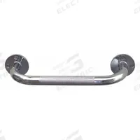 HEALTHSMART Wall Grab Bar: Straight, 12 in Lg, 1 in Dia, Steel, Chrome-Plated, 250 lb Wt Capacity (MPN 521-1570-0612HS). Key specifications — Finish: Chrome-Plated; Brand: HEALTHSMART.