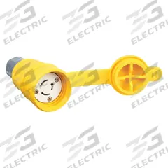 HUBBELL Locking Connector: Non-NEMA, Yellow, 125/250V AC, 20 A Current Rating, 3 Poles, 3 Wires (MPN HBL27W08). Key specifications — Brand: HUBBELL.