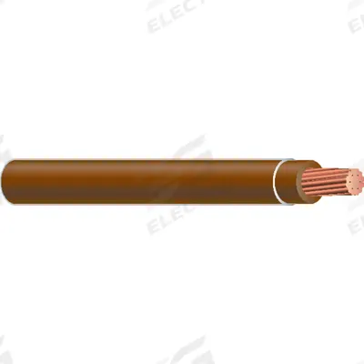 SOUTHWIRE Wire: Copper, 18 AWG, 1 Conductors, Stranded, Brown, 500 ft Lg - Copper TFN/TFFN Building Wires